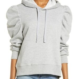 Rebecca Minkoff Gray Puff Sleeve Hoodie